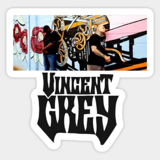 Vincent Grey Graffiti Sticker